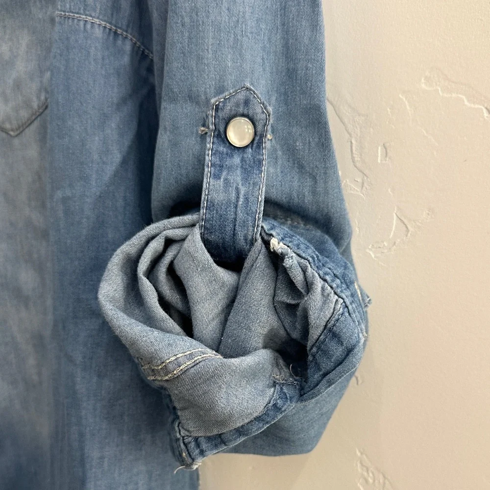 Denim Button-Up Shirt - Picture 7 of 7